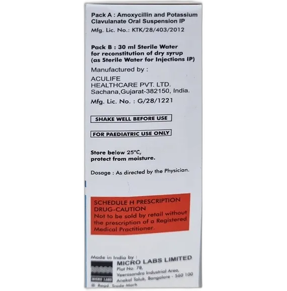 bactoclav dry syrup 30 ml